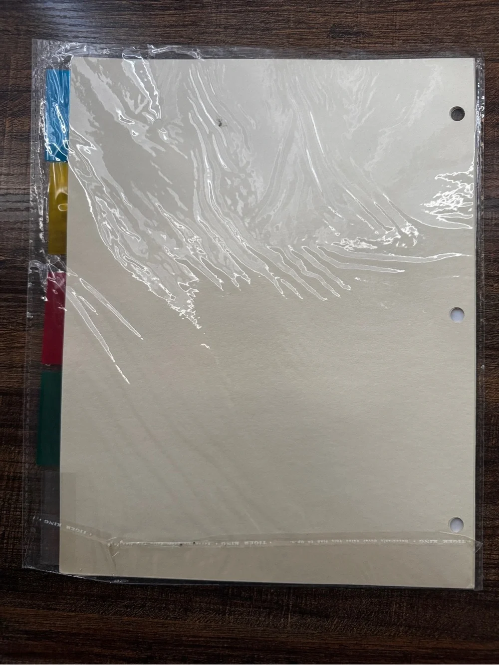 Be Organized 5 Tab Binder Dividers Colored Insertable Tabs Reinforced Hole New